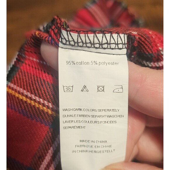 ADOME XL Red Plaid Emo Y2K Goth Punk Cosplay Lolita Schoolgirl Sexy Mini Skirt - Picture 5 of 8